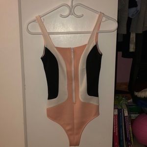 Colour block fashion nova bodysuit